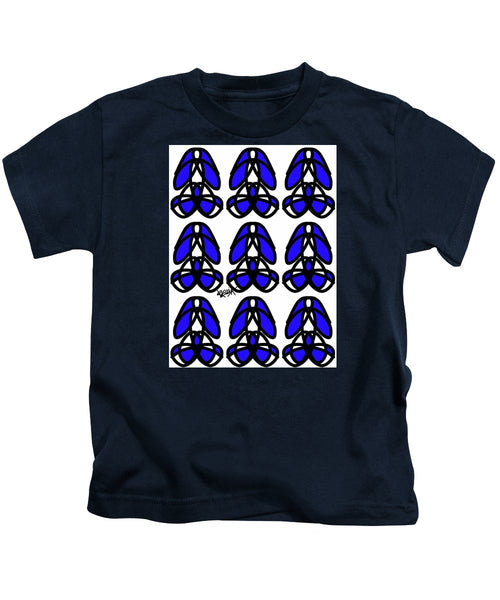 Bold Black And Blue  - Kids T-Shirt