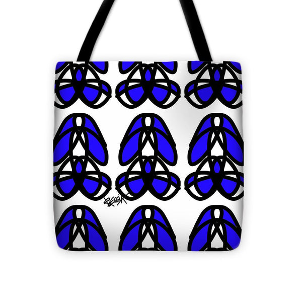 Bold Black And Blue  - Tote Bag