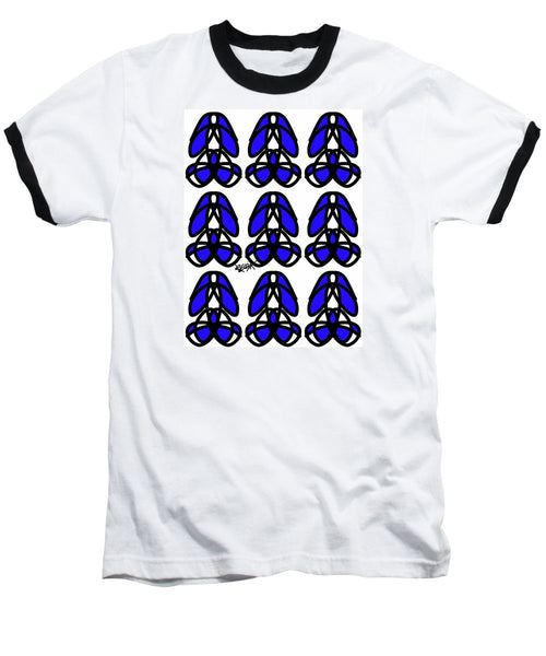 Bold Black And Blue  - Baseball T-Shirt