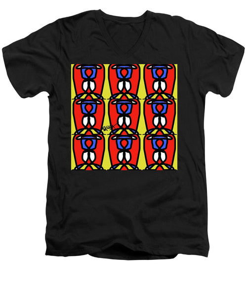 Bright Bold Regiaart - Men's V-Neck T-Shirt