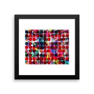 Abstract Red Dots Art - RegiaArt Framed poster, paper