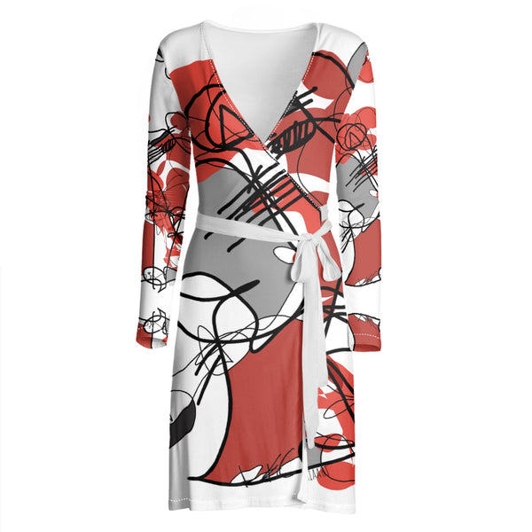 Arty Wrap Dress