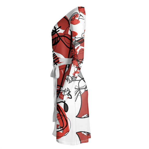 Arty Wrap Dress