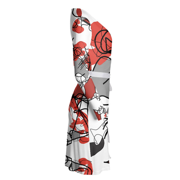 Arty Wrap Dress