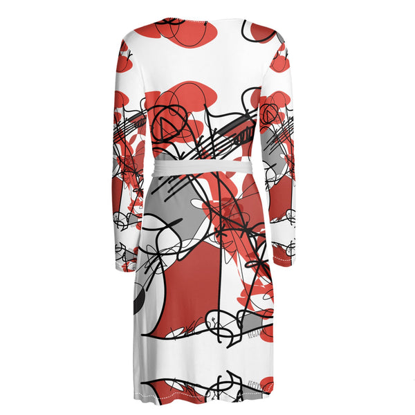 Arty Wrap Dress