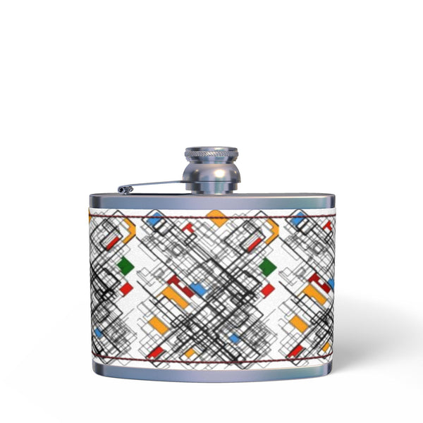 Leather Wrapped Hip Flask