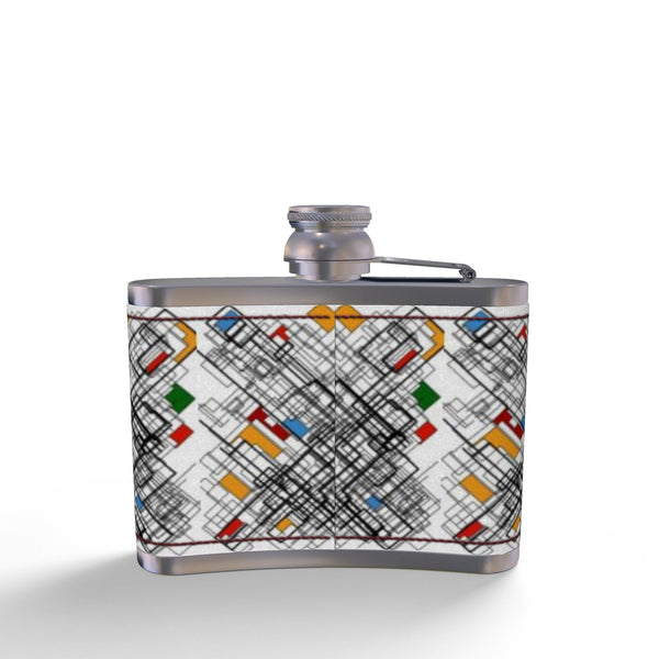 Leather Wrapped Hip Flask