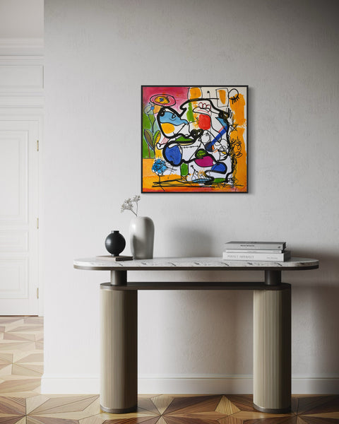 Chaotic Harmony, Painting 60 x 60 cm