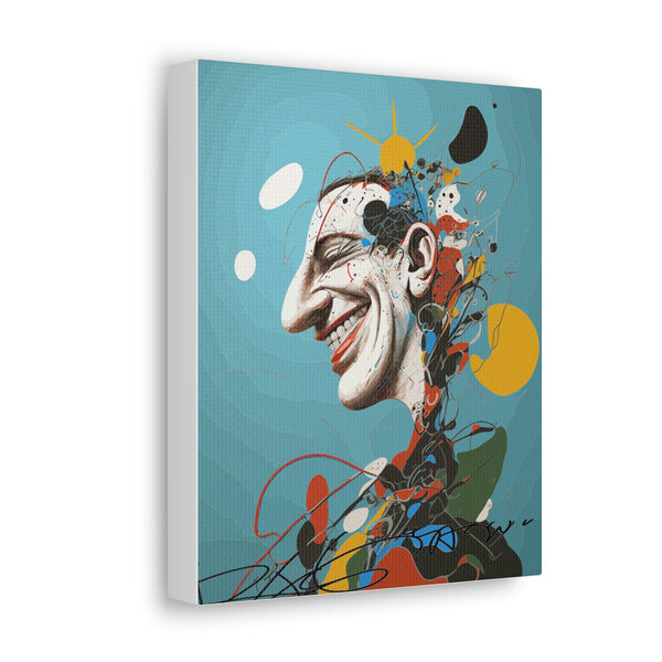 Man | Happiness | AI art | Art | Wall Decor | Print | Canvas Gallery Wraps