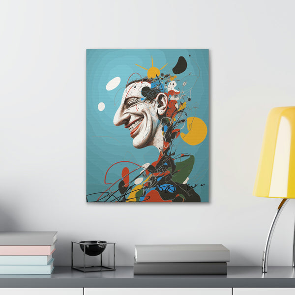 Man | Happiness | AI art | Art | Wall Decor | Print | Canvas Gallery Wraps