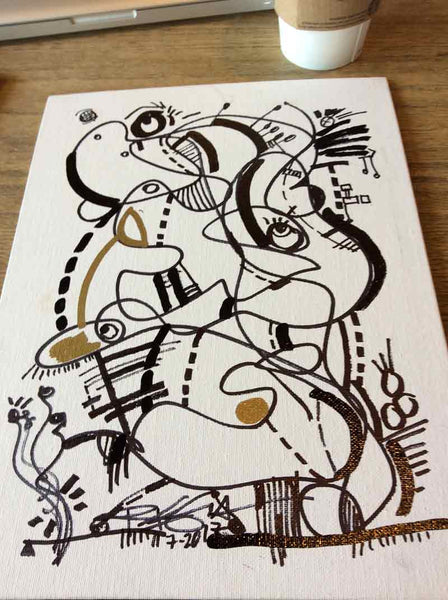 REGIAArt Series ON THE GO #20 Abstract Original Contemporary Modern Art Drawing
