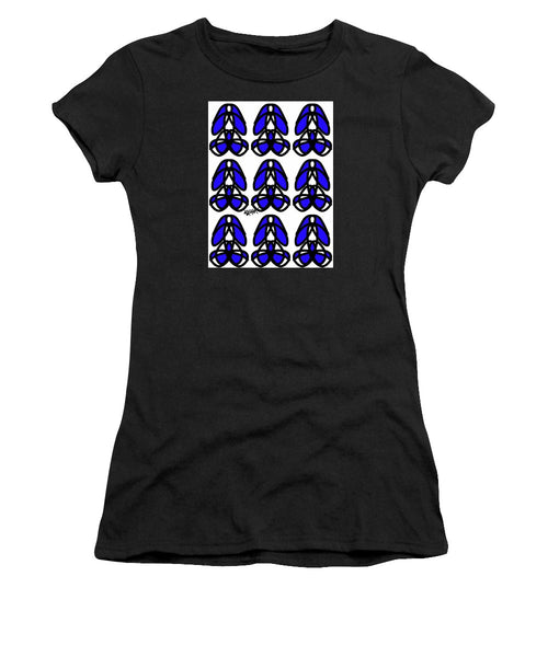 Bold Black And Blue  - Women's T-Shirt (Athletic Fit)