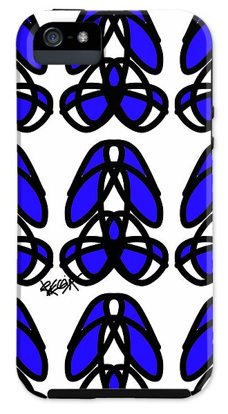 Bold Black And Blue  - Phone Case