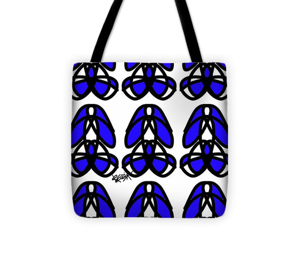 Bold Black And Blue  - Tote Bag