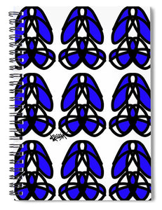 Bold Black And Blue  - Spiral Notebook
