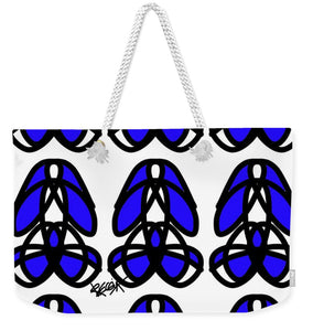 Bold Black And Blue  - Weekender Tote Bag