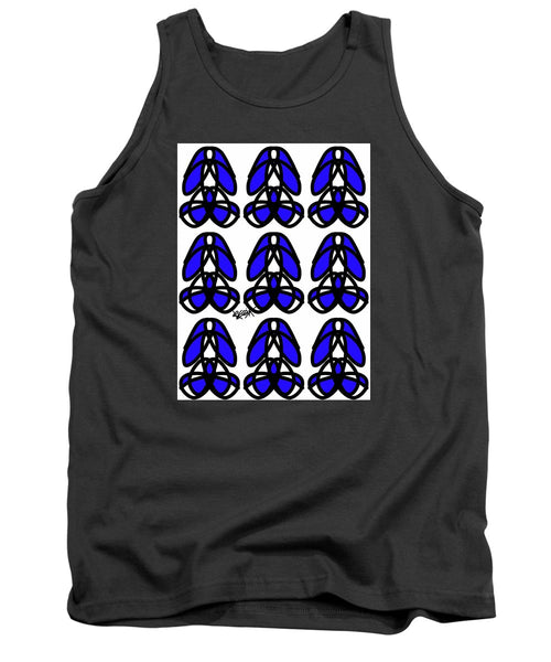Bold Black And Blue  - Tank Top