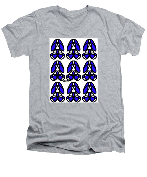Bold Black And Blue  - Men's V-Neck T-Shirt