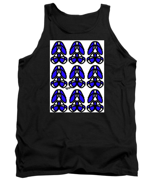 Bold Black And Blue  - Tank Top