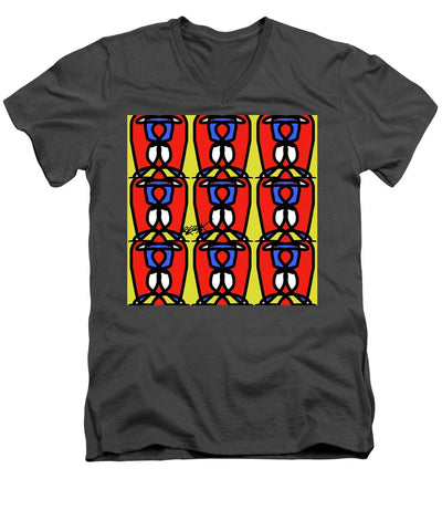 Bright Bold Regiaart - Men's V-Neck T-Shirt