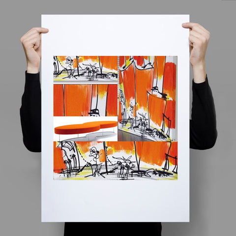 Instagram Orange Composition From a Painting by RegiaArt - Poster
