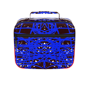3 COLORS ABSTRACT BLACK BLUE REGIAART LUNCH BOX