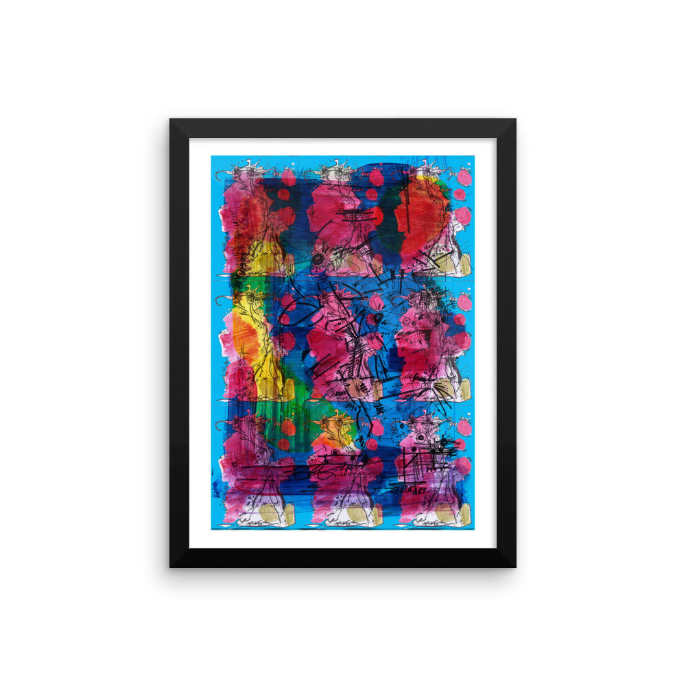 Abstract Nine RegiaArt - Colors Framed poster acid-free paper
