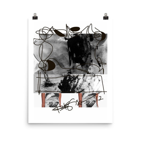 Instagram Post Abstraction in Black and White RegiaArt - Poster Art Print