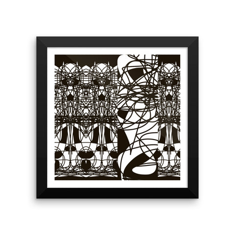 Black Lines Abstract Art RegiaArt - Framed poster paper