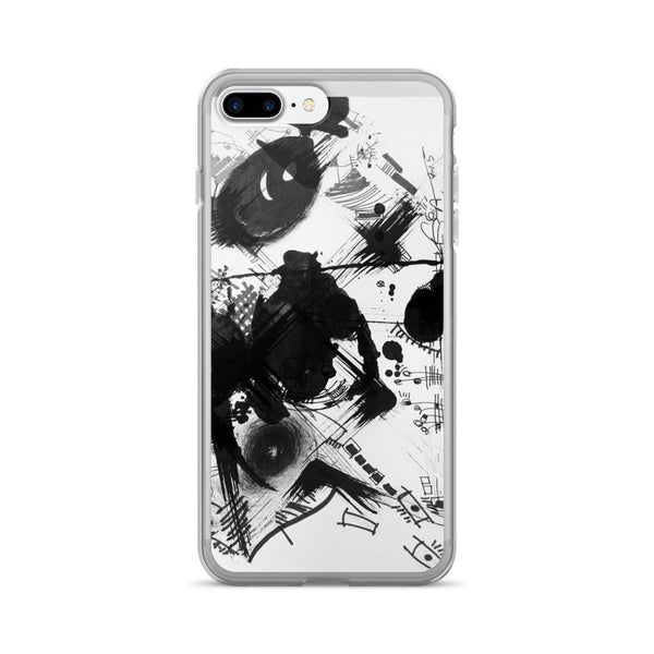 A Dramatic Black White Abstraction - iPhone 7/7 Plus Case, acrylic
