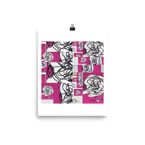 Instagram Eyes on Pink Abstract Composition RegiaArt Poster