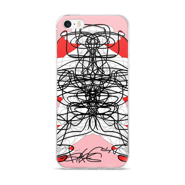 iPhone 5/5s/Se, 6/6s, 6/6s Plus Case - Pink and black by RegiaArt