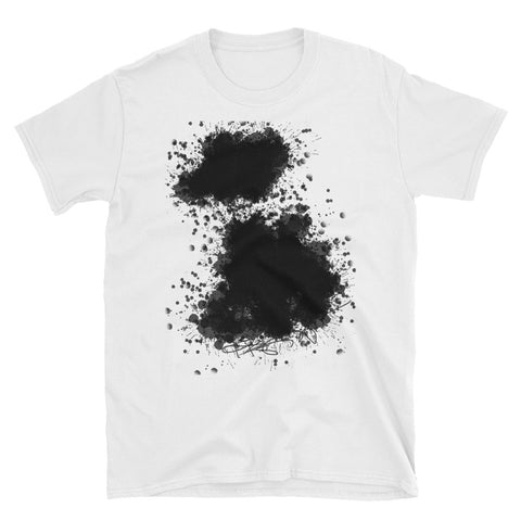 Black White Splash Painting Short-Sleeve Unisex T-Shirt