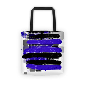 Black and Blue Stripes by RegiaArt  - Tote bag