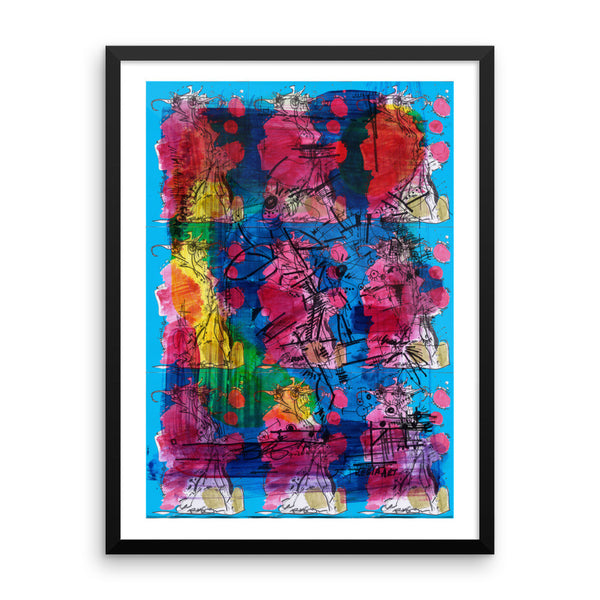 Abstract Nine RegiaArt - Colors Framed poster acid-free paper