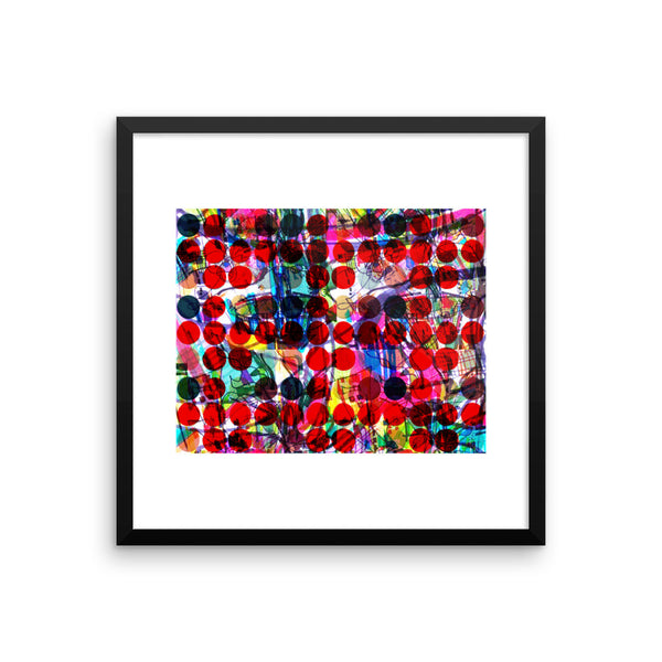 Abstract Red Dots Art - RegiaArt Framed poster, paper