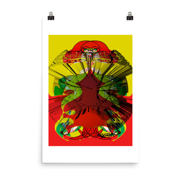 Red Yellow Mushroom - RegiaArt Poster