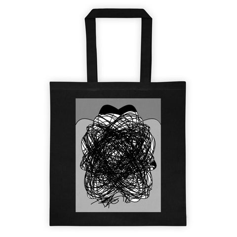 Black and Gray Abstract Art RegiaArt - Tote bag, cotton canvas