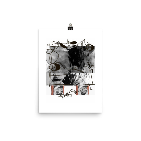 Instagram Post Abstraction in Black and White RegiaArt - Poster Art Print