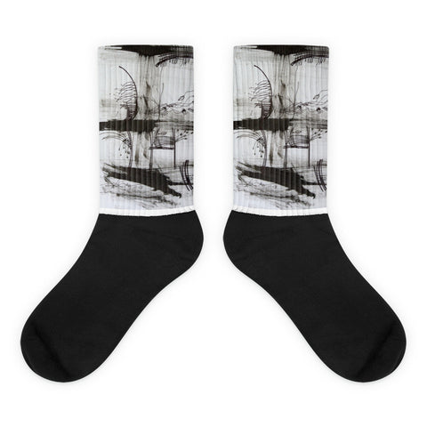 Regia Blcak White - Black foot socks