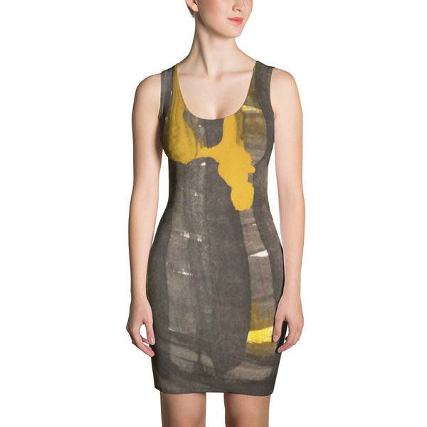 Splash Yellow Black RegiaArt - Sublimation Cut & Sew Dress, Limited Edition