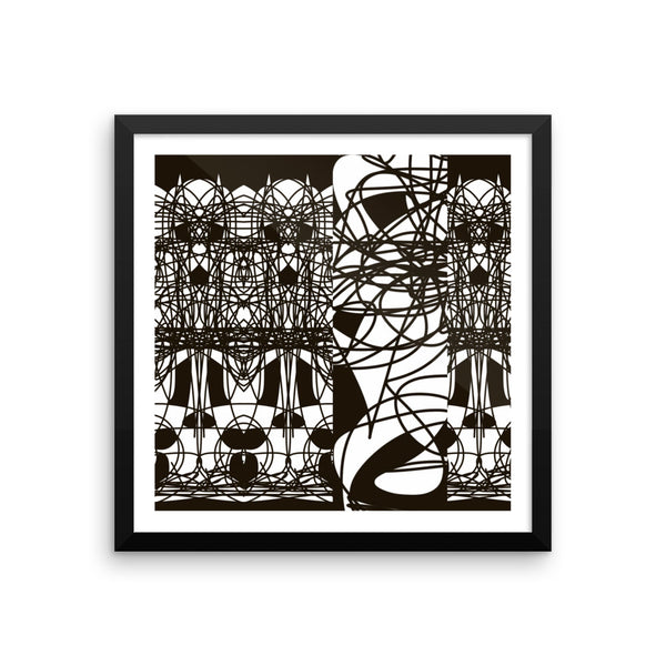 Black Lines Abstract Art RegiaArt - Framed poster paper