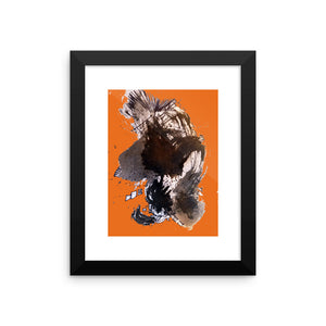 Black and Orange Abstract Art RegiaArt - Framed poster paper