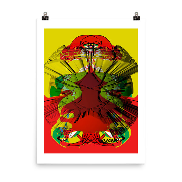 Red Yellow Mushroom - RegiaArt Poster
