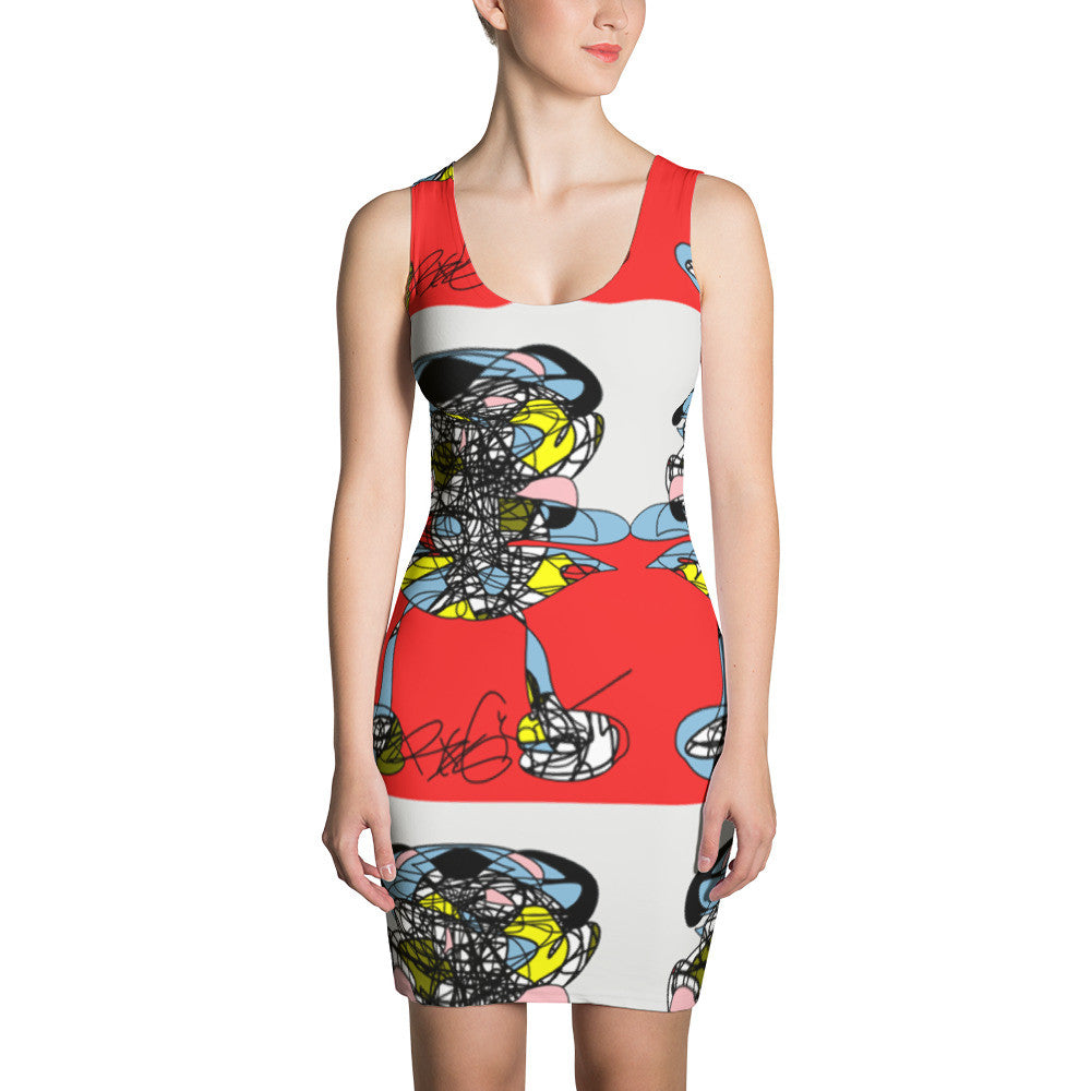 A Girl in the Red Sea  - Sublimation Cut & Sew Dress, polyester, spandex