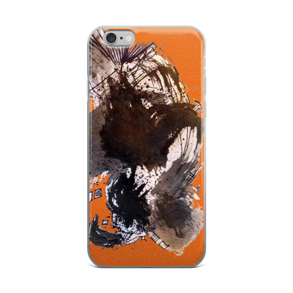 Black and Orange Design RegiaArt - iPhone 5/5s/Se, 6/6s, 6/6s Plus Case