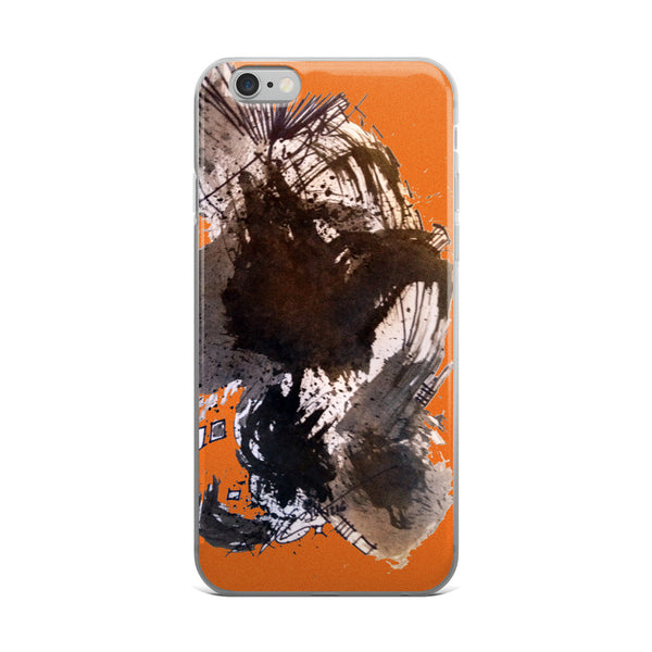 Black and Orange Design RegiaArt - iPhone 5/5s/Se, 6/6s, 6/6s Plus Case