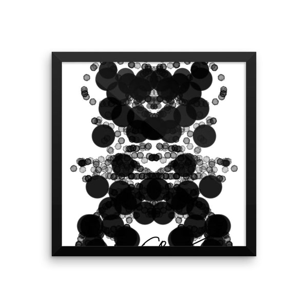 Black Dog Abstract Art, RegiaArt Framed poster acid-free paper