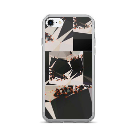 Abstract Black White Geometric RegiaArt - iPhone 7/7 Plus Case