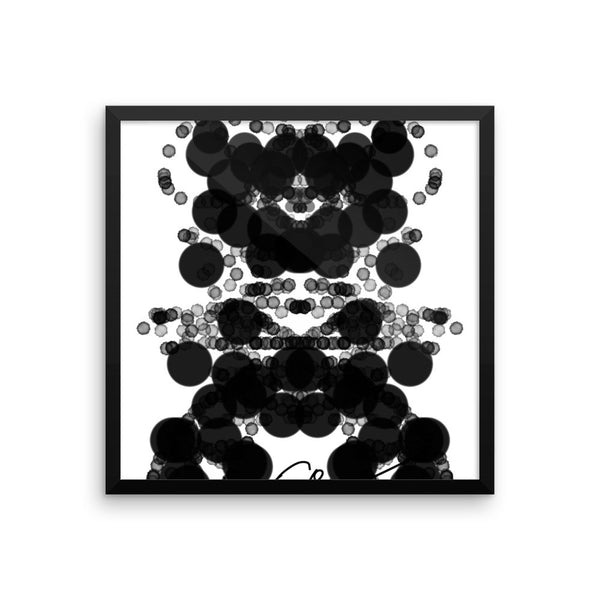 Black Dog Abstract Art, RegiaArt Framed poster acid-free paper